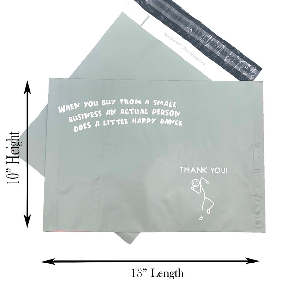 100 Thank You 10x13 Poly Mailers Shipping Envelope - Picture 7 of 13
